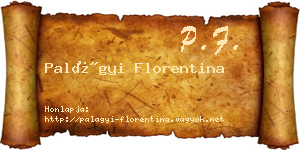 Palágyi Florentina névjegykártya